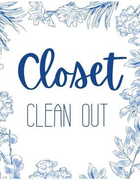 Blue 'Closet Clean Out' Graphic Wall Print